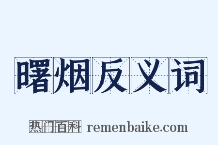 曙烟反义词是什么意思的图片